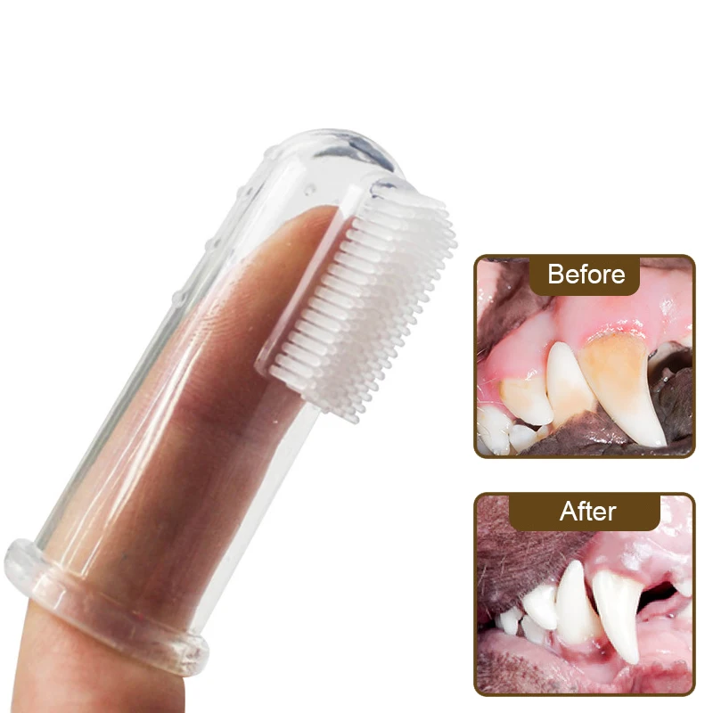 

Super Soft Pet Finger Toothbrush Teddy Dog Brush Bad Breath Tartar Teeth Tool Dog Cat Cleaning Pet Supplies Cleaning Accessories
