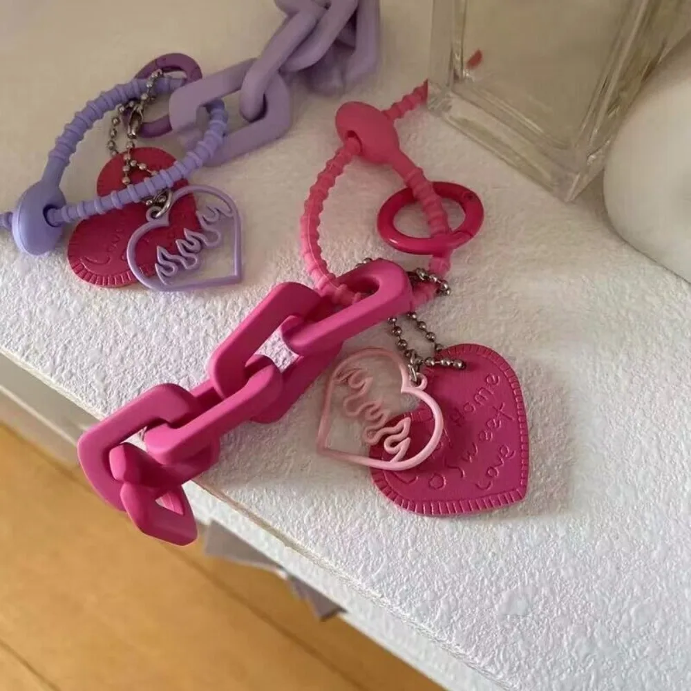 Y2K милый крутой брелок в форме сердца подвеска для сумки Подвески корейский