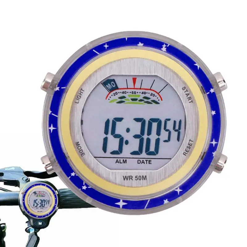 

Motorcycle Watch Waterproof Handlebar Clock With Glowing Dial Stick-On Motorbike Mount Watch Digital Clocks Motorcycle Clocks