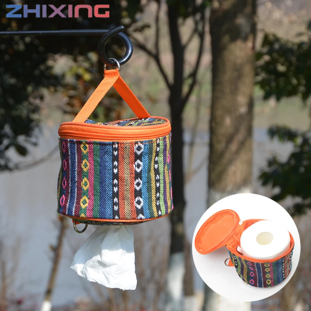 ZHIXING Outdoor Picnic Tissues Storage Case Folding Toilet Paper Hanging Holder Outdoor Wet Tissue Box Paper Wipes Dispenser