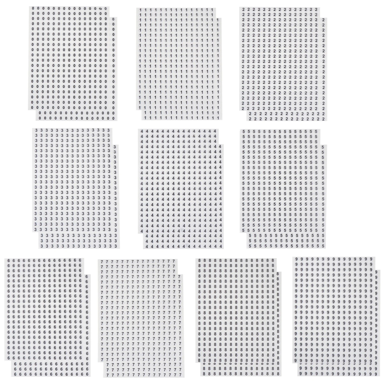 

6000pcs Consecutive Number Stickers Small Self-Adhesive Number Labels for Home