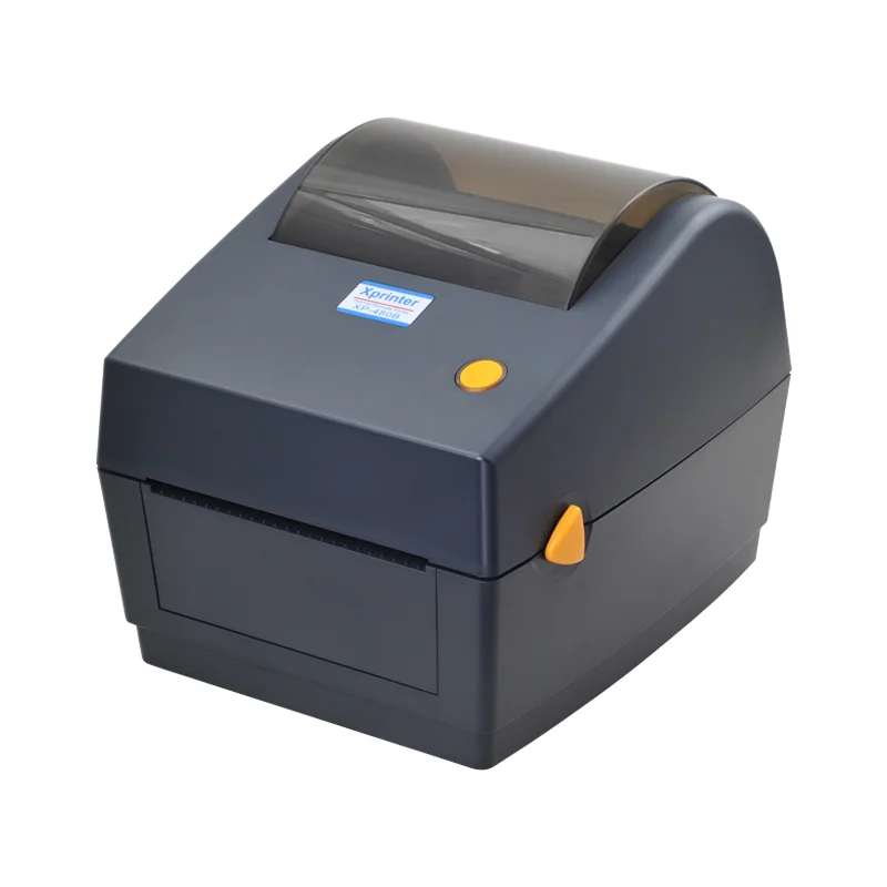 Фото Термопринтер этикеток Xprinter XP-480B 4X6 для штрихкодов, 108 мм, для рулонных наклеек, для самоклеящихся адресных этикеток, прямой термопринтер №1