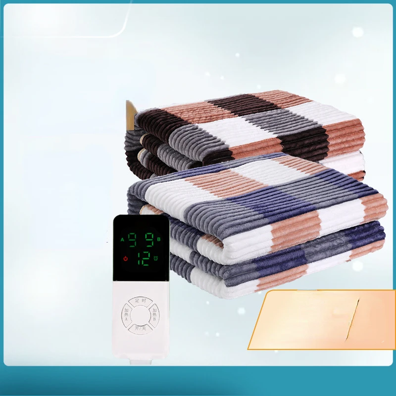 Double control of electric blanket and mattress increases safety. Household electric mattress heating blanket