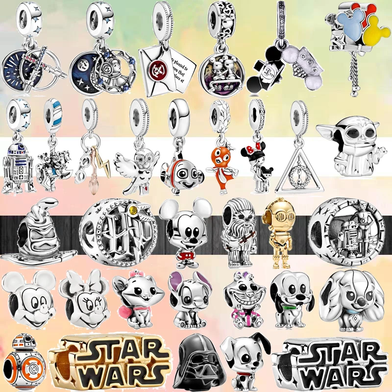 

Lovely Dog Cat Elves Bow Rat Classic Beads Fish Bird Fashion Pendant Fit Original Pandora Charms Bracelet DIY Women Jewelry Gift