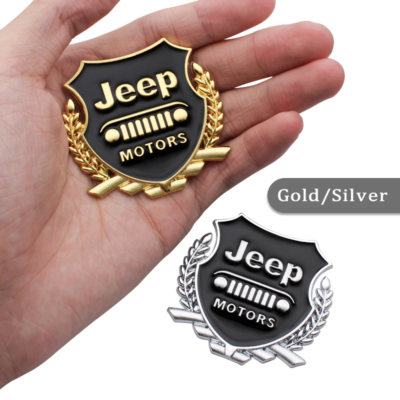 

1/2PCS 3D Metal Car Styling Stickers Emblem Badge Decal For Jeep Grand Cherokee KJ KK Patriot Compass Wrangler Car Accessories