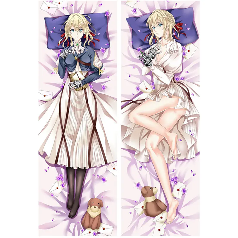 

Janpanese Anime Violet Evergarden Pillow Covers 50x150cm Peach Skin Dakimakura Case 3D Two-sided Bedding Hugging Body Pillowcase
