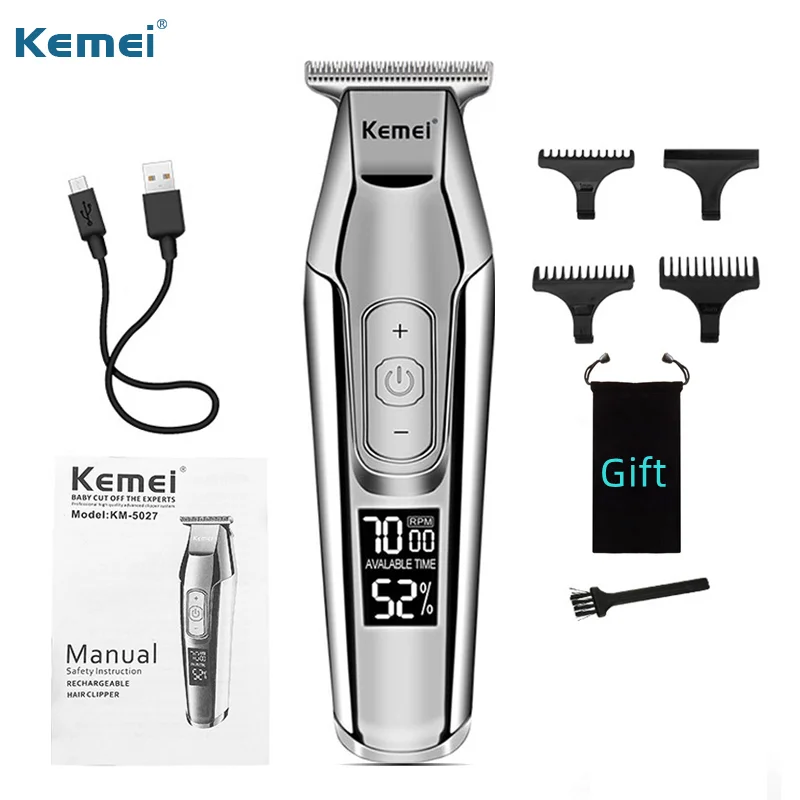 Профессиональная машинка для стрижки волос мужчин цифровой электрический