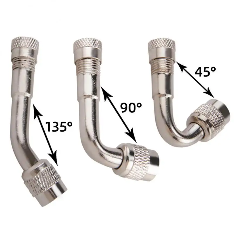 

Copper Angle Bent Valve Adaptor For Truck Moto Bike Motorcycle Accessories Motorcycle Valve Mouth Durable Bicycle Accessories