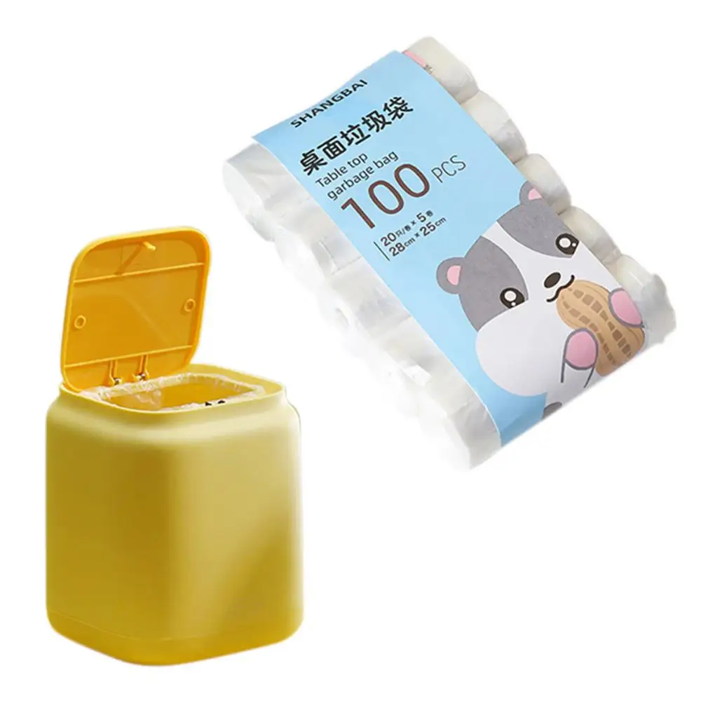 

Desktop Trash Can Creative Small Garbage Basket Home Office Press Flip Paper Basket Cute Mini Trash Can Bin Sundries Organizer