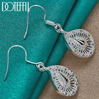 doteffil 925 sterling silver water droplets drop earring for women wedding engagement party jewelry