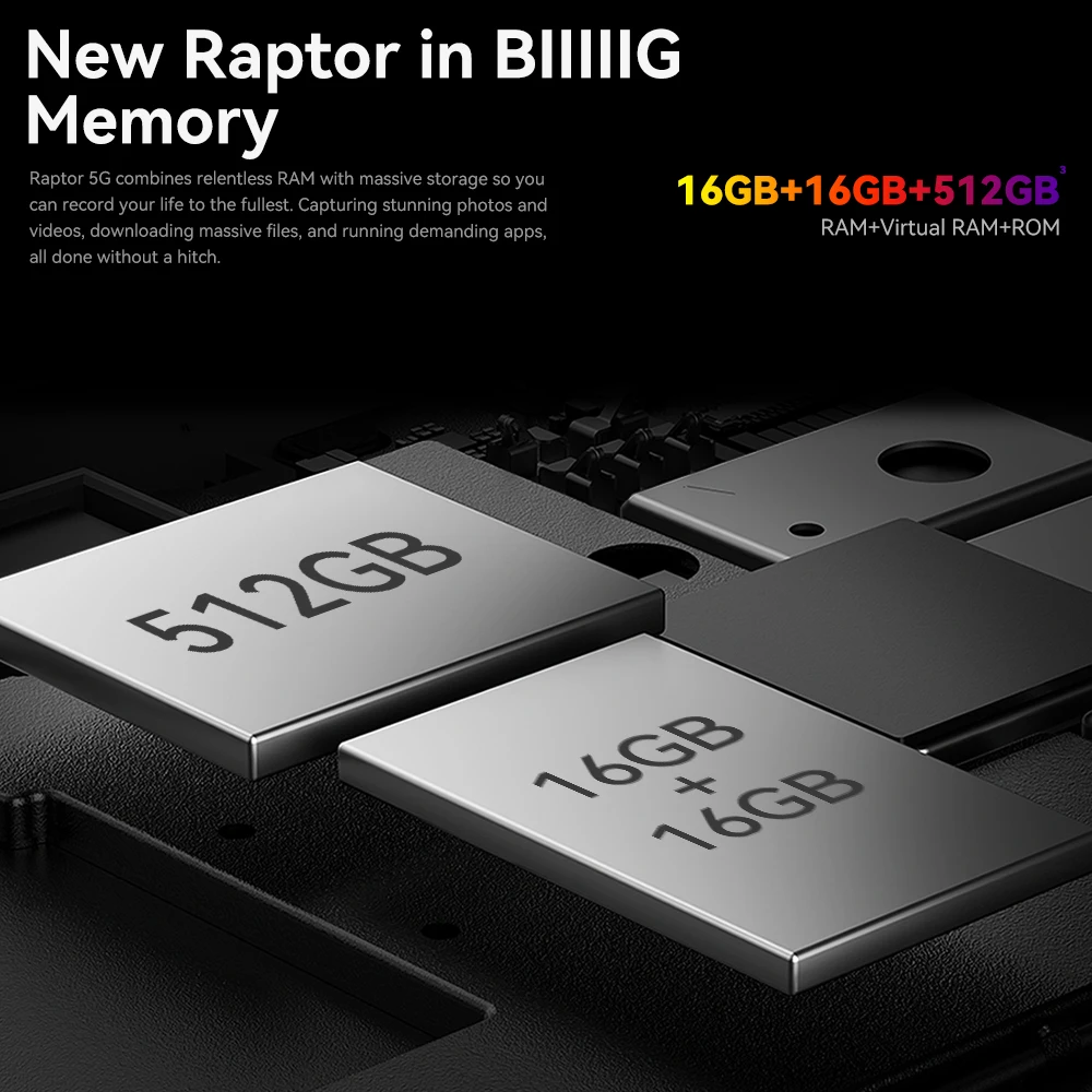 Фото IIIF150 Raptor 5G Прочный машина 6,78-дюймовым дисплеем, 10000 мАч, 16 ГБ + 512 ГБ Android 14 №5