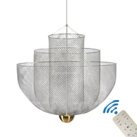 Indoor Lighting Modern Holland Meshmatic LED Pendant Light Grid Bird Cage Ceiling Chandelier Decor Iron Art Hanging Lamp Fixture