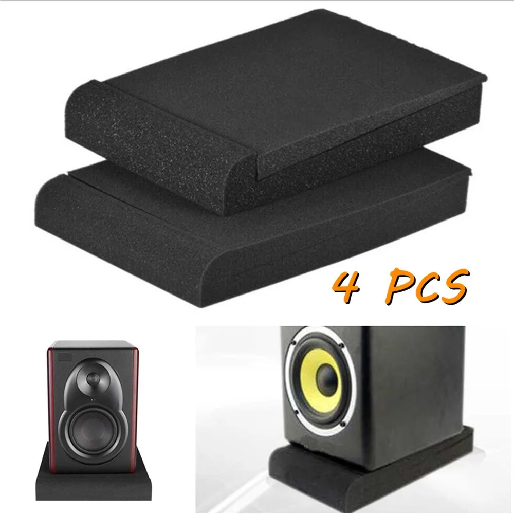 4Pcs Studio Monitor Speaker Isolation Pads High Density Acoustic Foam Pads For 5/6 Inch Speakers High Density Sponge Pad enlarge