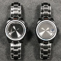 40mm pvd black sub steel case strap sapphire glass for nh35nh36 movement