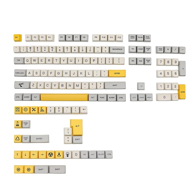 

138 Keys Keycaps Set PBT MDA Profile Keycap Custom Key For Mechanical Keyboard DIY Dye Sublimation For MX Switches