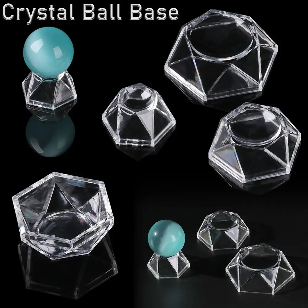 

Home Decoration Desktop Ornament Transparent Pedestal Quartz Sphere Holder Acrylic Display Stand Crystal Ball Base