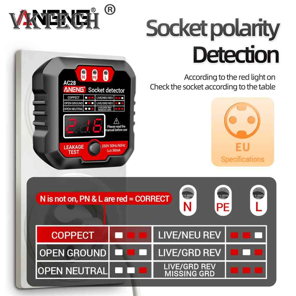 Универсальный Тестер Аккумуляторов AC28 измеритель напряжения с ЖК дисплеем
