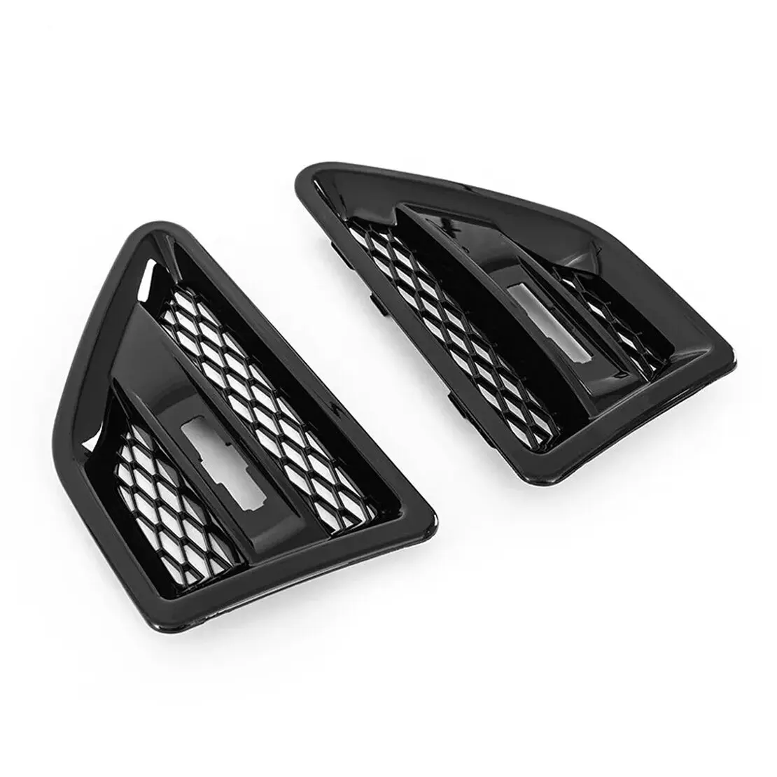 1 пара глянцевых черных боковых крыльев из АБС-пластика накладка на решетку
