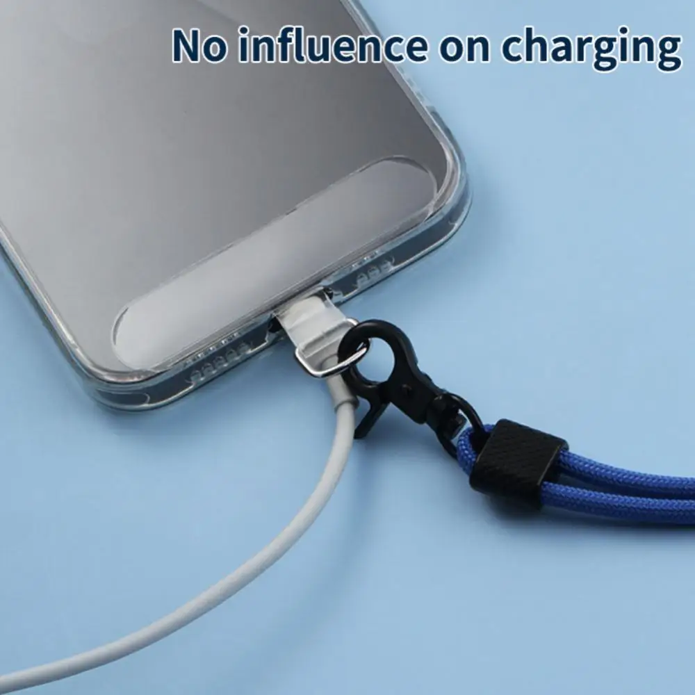 

Mobile Phone Gasket Transparent Metal Ring Buckle Phone Lanyard Ultra-thin Universal Neck Cord Lanyard Strap For Cell Phone
