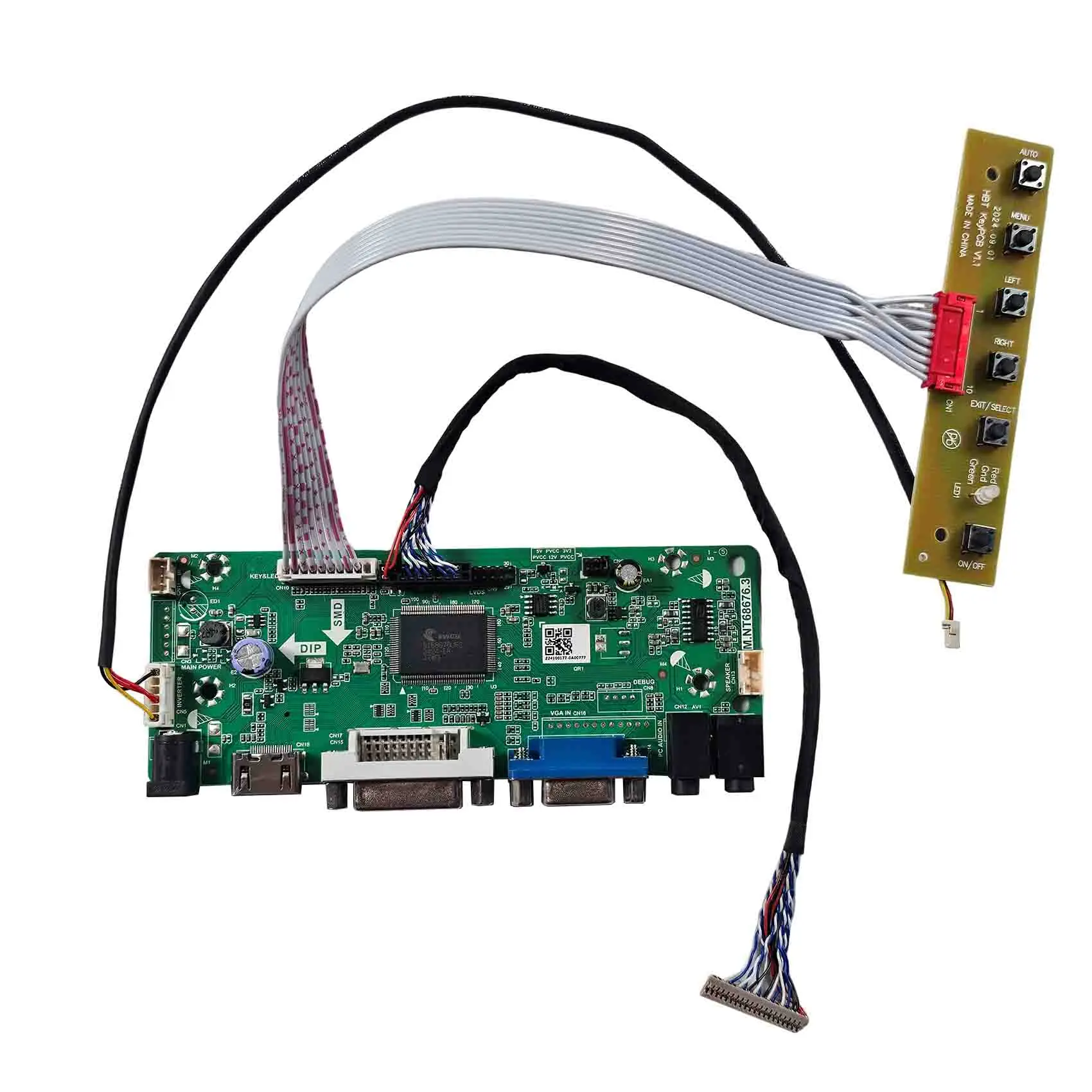 Фото Плата контроллера LVDS DVI VGA Audio для ЖК-панелей 15 дюймов 1024x768 TM150TDSG70 и 15.1 дюйма 1024x768 G150XGE-L04 №1