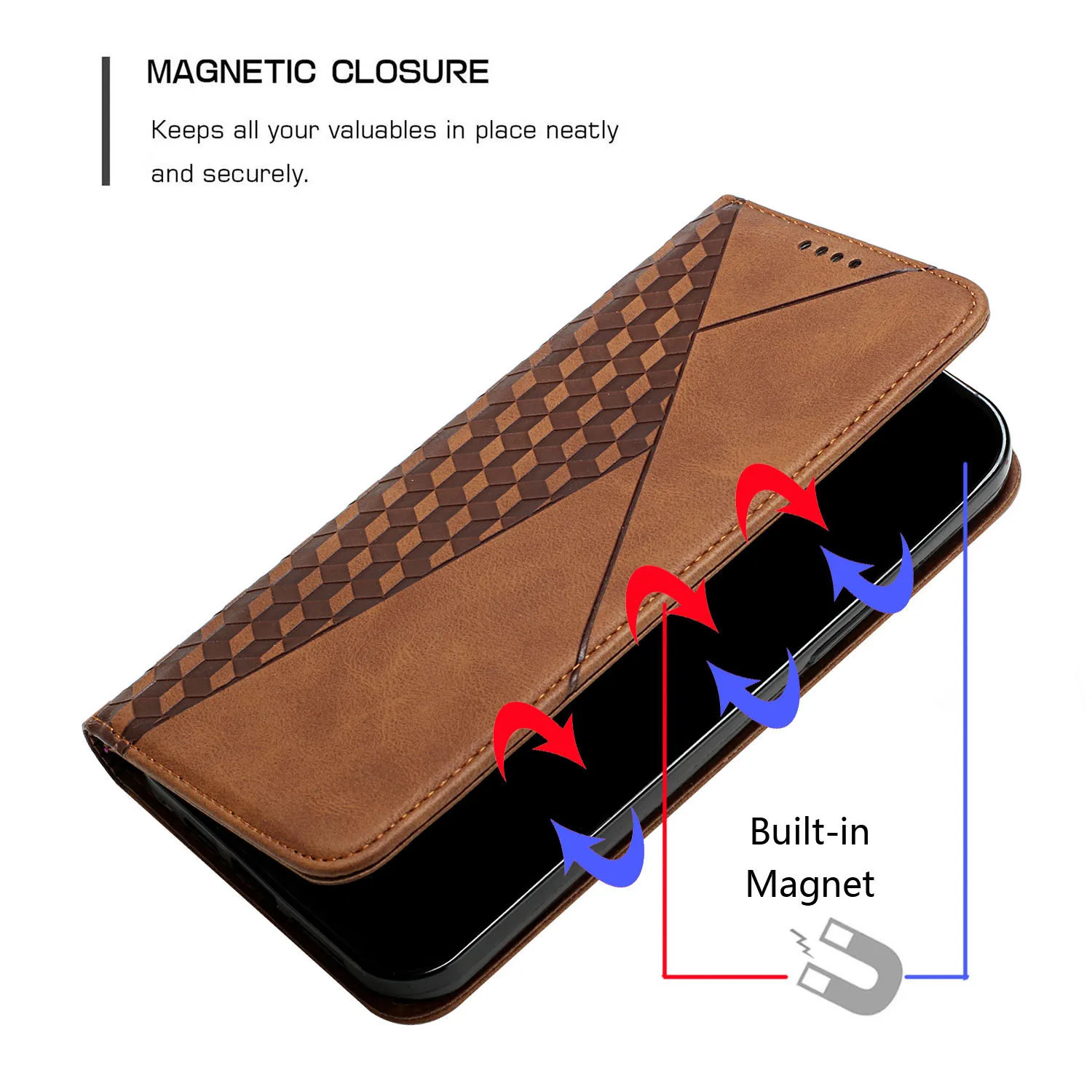 Magnetic Flip Leather Card Slot Wallet Case For Samsung Galaxy S22 Ultra S21 Plus S20 FE A02S A03S A03 Core A12 A32 A52S Cover |
