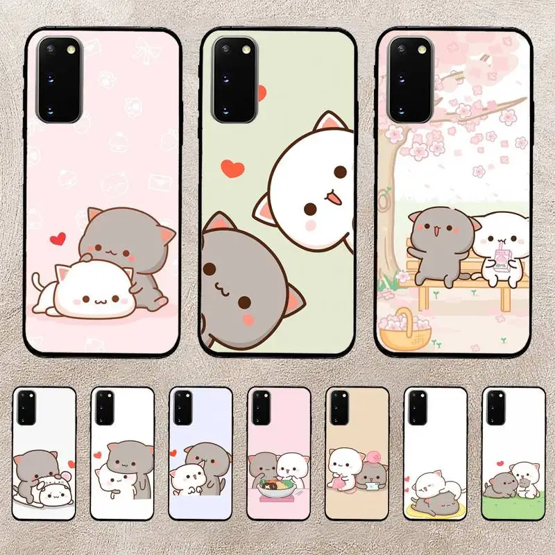

Peach Mochi Cat Cartoon Phone Case For Huawei Honor 10Lite 10i 20 8x 10 Funda 9lite 9xpro Back Coque