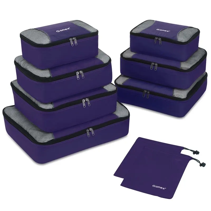 

Packing Cubes 9 Sets(XL/L/M/S/ Bag) Luggage Travel Organizers