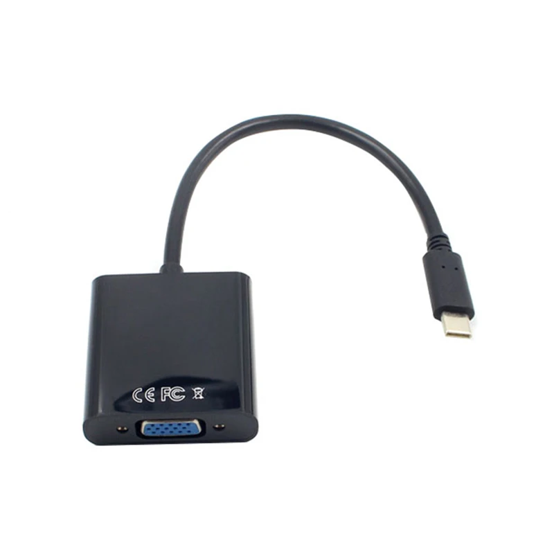 USB-C USB3.1 Type C для адаптера кабеля VGA папа мама конвертер передачи видео 1080P Macbook 12