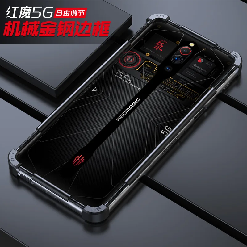 Original Metal Bumper Phone Case For Nubia Red Magic 7s 7 6s 6r 6 5g 5s 3 3s Pro Aluminium Frame Protective Cover Fashion Shell