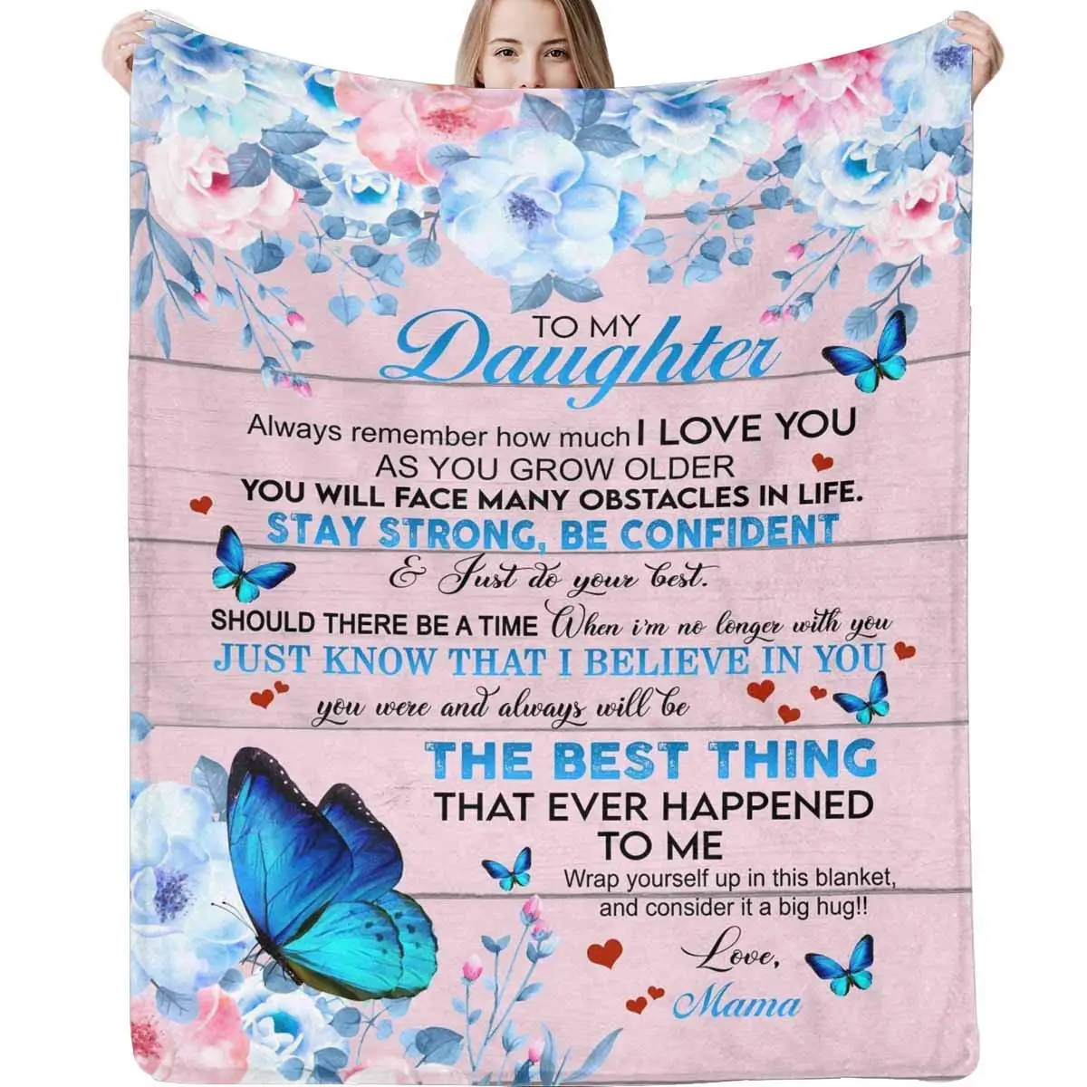 Annemden kızım için battaniye her zaman seni ne kadar çok seviyorum hatırlıyorum kelebek çiçekler kanepe kanepe için battaniye atmak