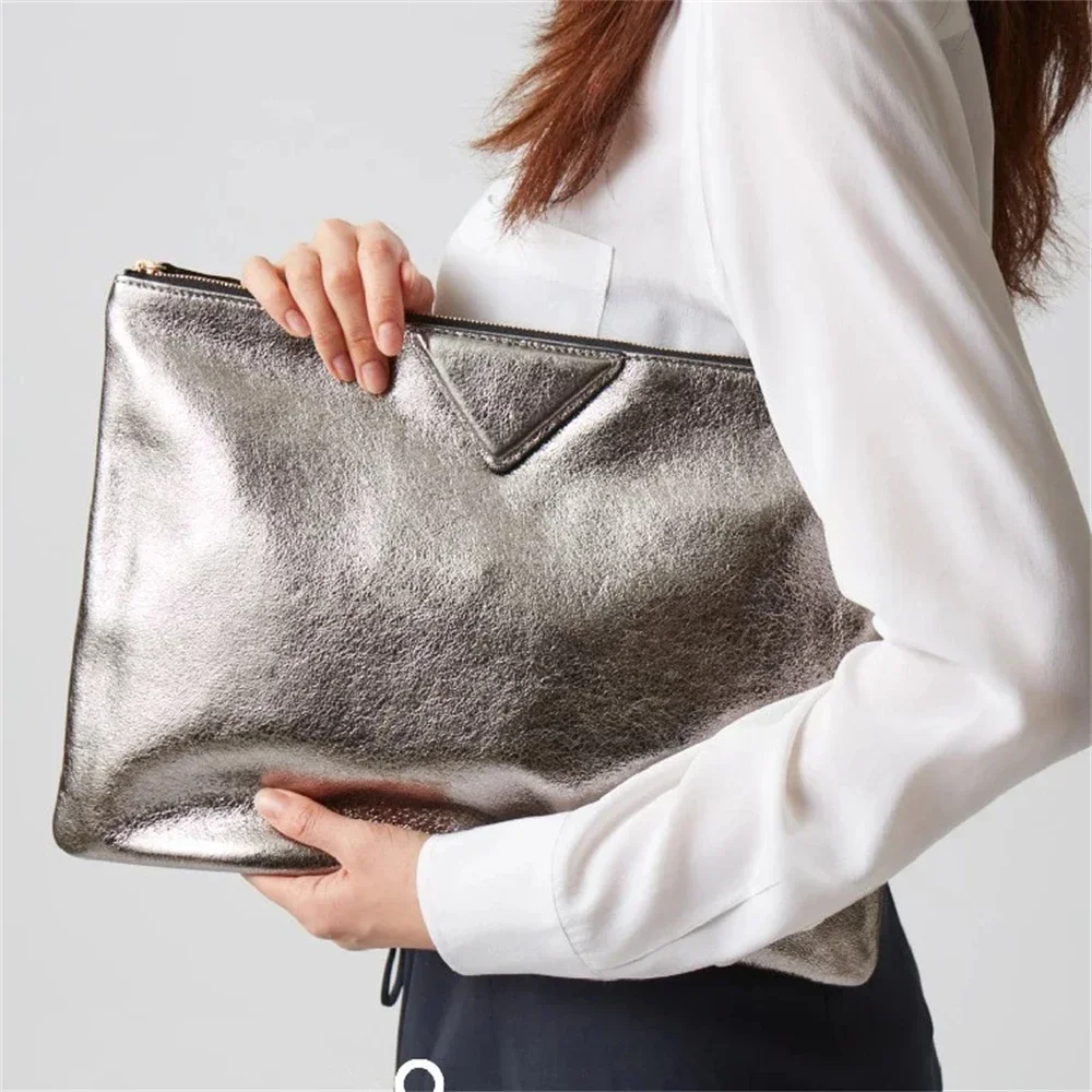 

Lady A4 Designer Envelope Female Luxury New Clutch Bags Silver Bags 2024 Pu Handbags Briefcase Wallet Multicolored Leather
