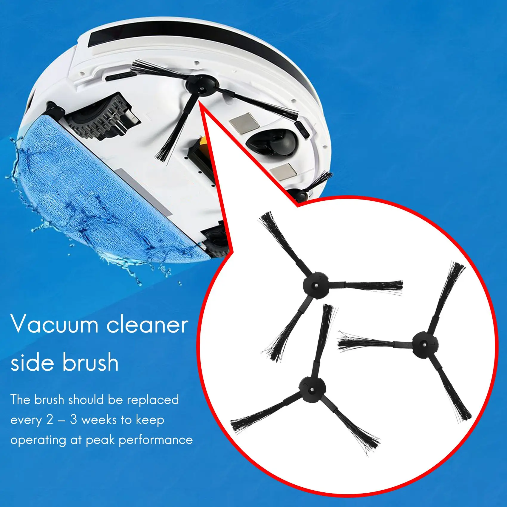 Запасная боковая щетка для робота-пылесоса Ilife V3 V5 A6 A4 A4S 10 шт. в упаковке