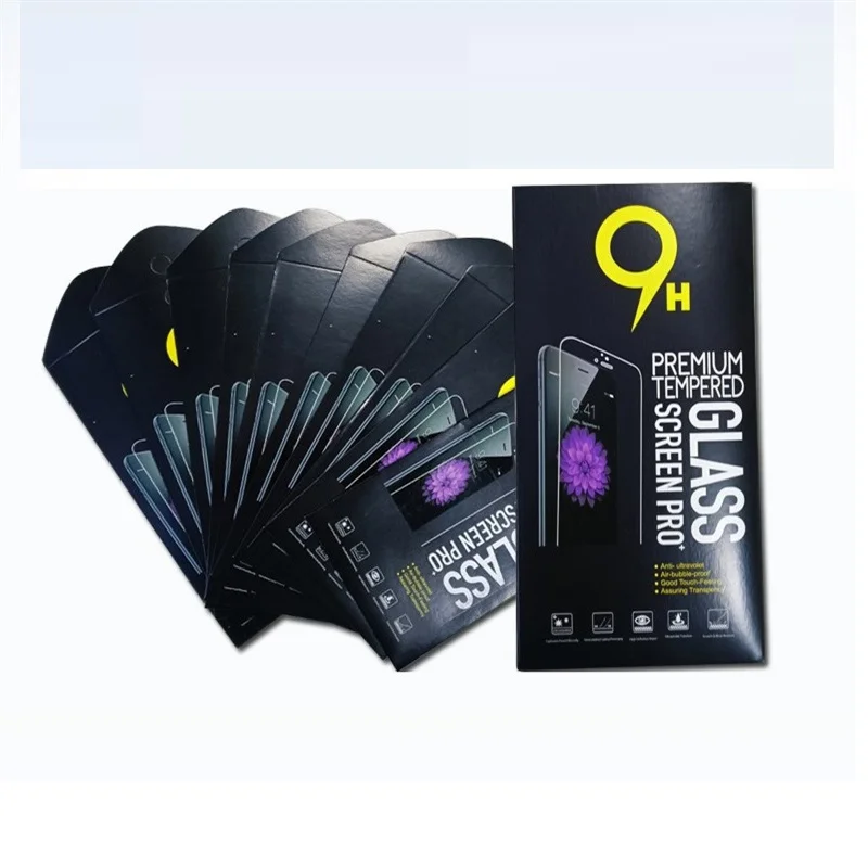 50-100pcs Universal Paper Retail Package Box For iphone 12 13 14 Samsung Htc lg Tempered Glass Screen Protector Film 10in1