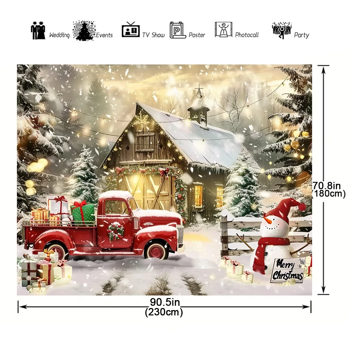 Рождественские Фоновые Баннеры Зимние Снежные Сцены Снеговики И Красные