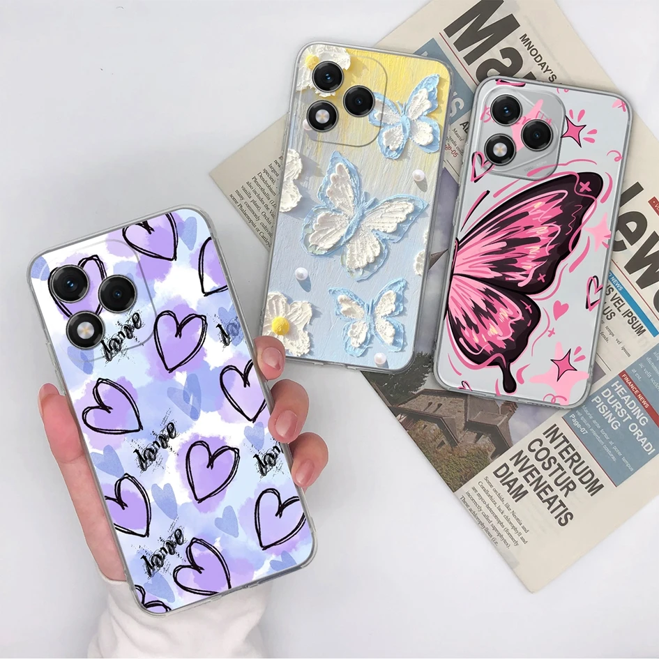 Фото Ультратонкий прозрачный чехол для телефона Honor 400 Lite 6,7 дюйма, красивый узор кои, мягкий силиконовый чехол, новое обновление, защитные чехлы для объектива №3