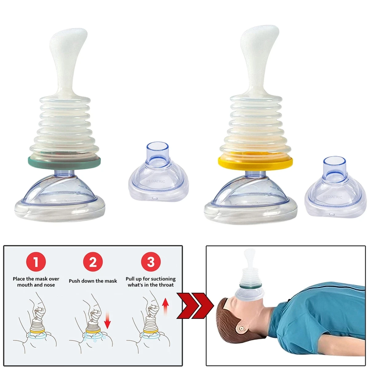 

Portable CPR First Aid Choking Device Adults Children Choking Rescue Device Kits Home Outdoor Simple Asphyxia Rescue Device