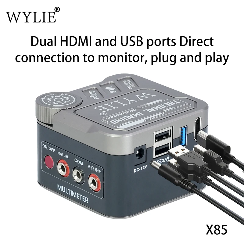 Фото Термокамера-микроскоп WYLIE X85 4K HD с мультиметром и двойным экраном для профессионального ремонта печатных плат №5
