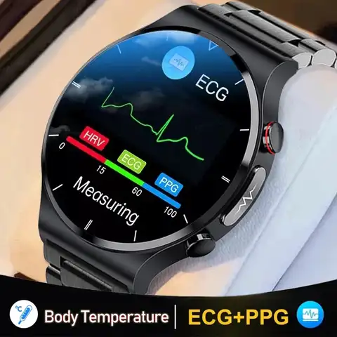 Новинка 2022, мужские Смарт-часы с ЭКГ + ППГ, часы с тонометром и пульсометром, водонепроницаемый фитнес-трекер IP68, Смарт-часы для Huawei Xiaomi