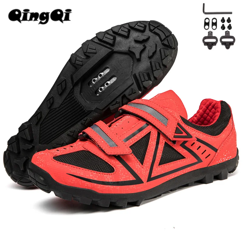 

QQ-210850 Mens Cycl Shoes MTB Shoes Cycling Shoes Hiking Shoe MTB Gravel Road Bicycle Sneakers for Men Tenis Masculino Size39-50