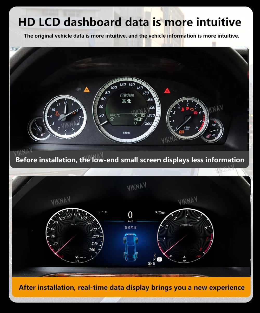 12 3-дюймовая автомобильная цифровая приборная панель для Mercedes Benz E-Class W212 2010-2015