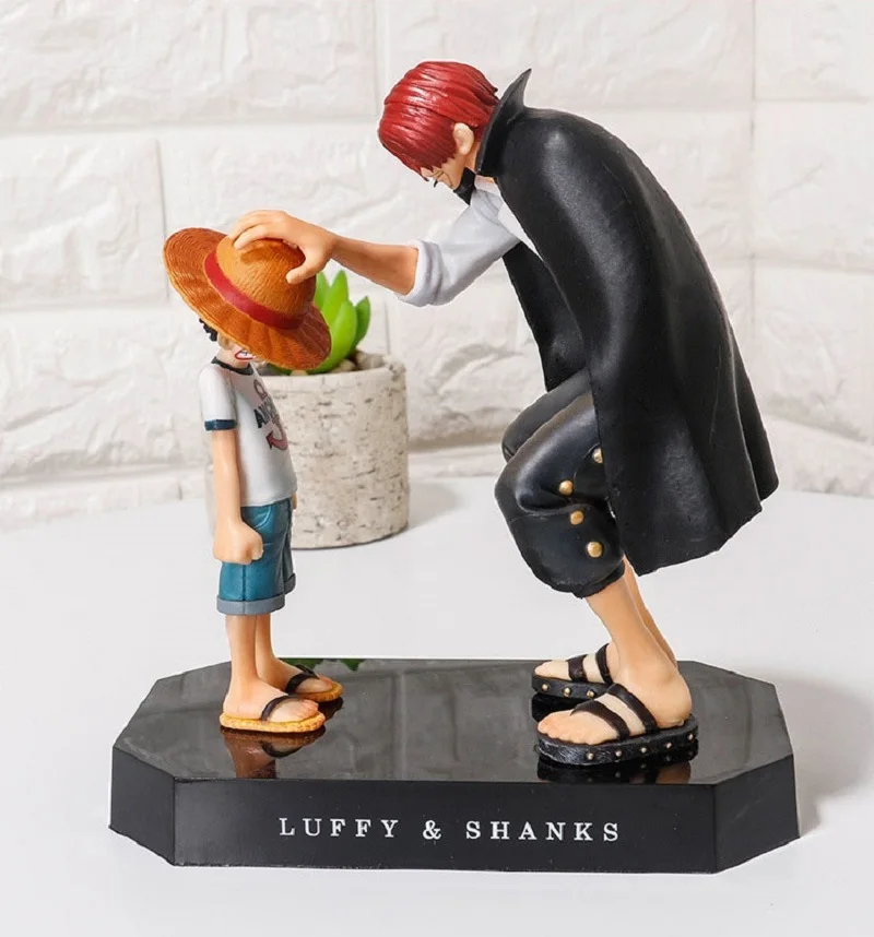 

18CM One Piece Anime Monkey D Luffy Figurine Toys Doll One Piece Luffy Shunks PVC Action Figures Toy