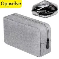 oxford cloth portable storage organizer bag shockproof earphone bag charger powerbank digital usb data cable sorting phone pouch