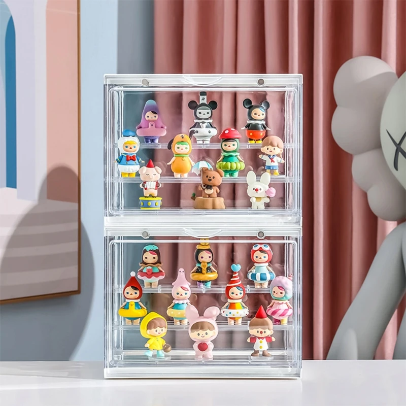 

Прозрачная акриловая зеркальная Подставка для хранения, чехол для кукол, игрушек, фигурок, держатель для модели