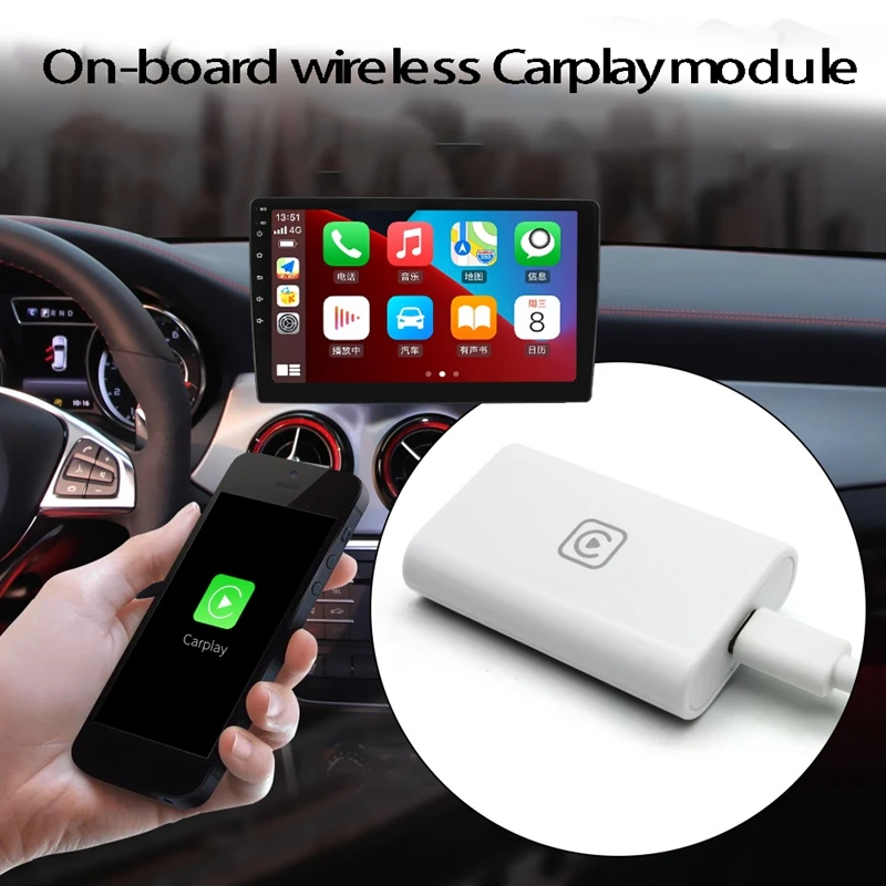 

Wireless Carplay Adapter Wireless Carplay Dongle Carplay Ai Box Smart Car Box For- Benz - Kia Skoda Volvo Honda