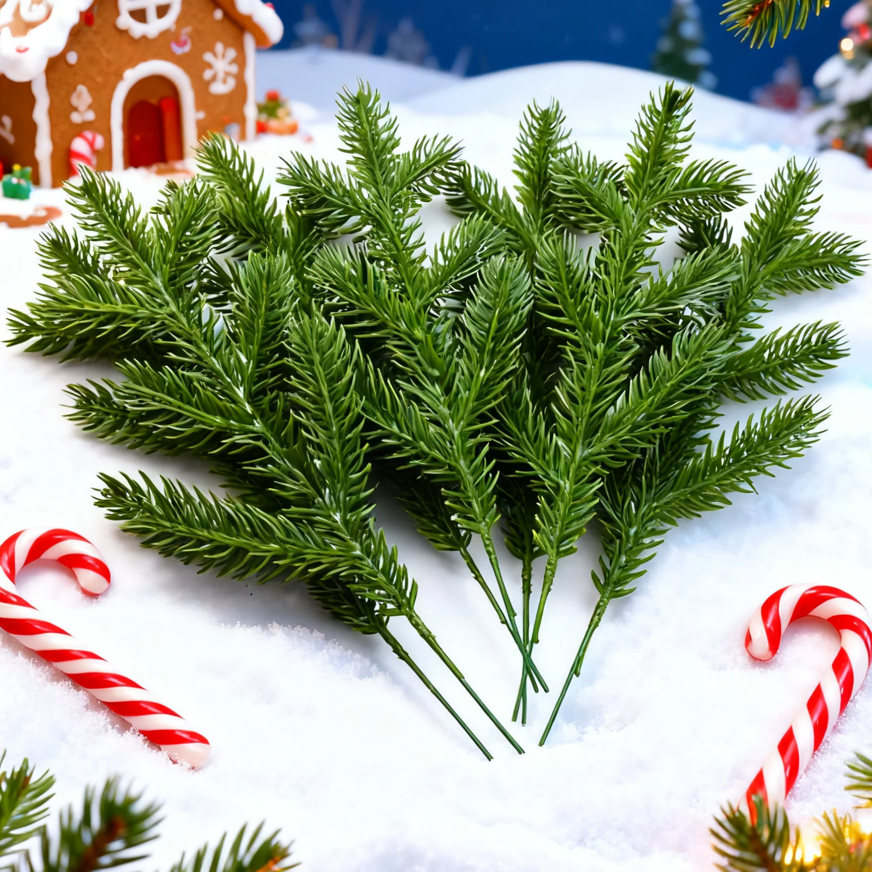 Набор из 5 искусственных еловых веток полипропилена