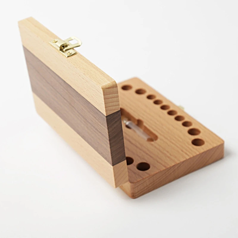 

Baby Tooth Storage Box Holder Wooden Milk Teeth Memory Organizer Keepsake Box