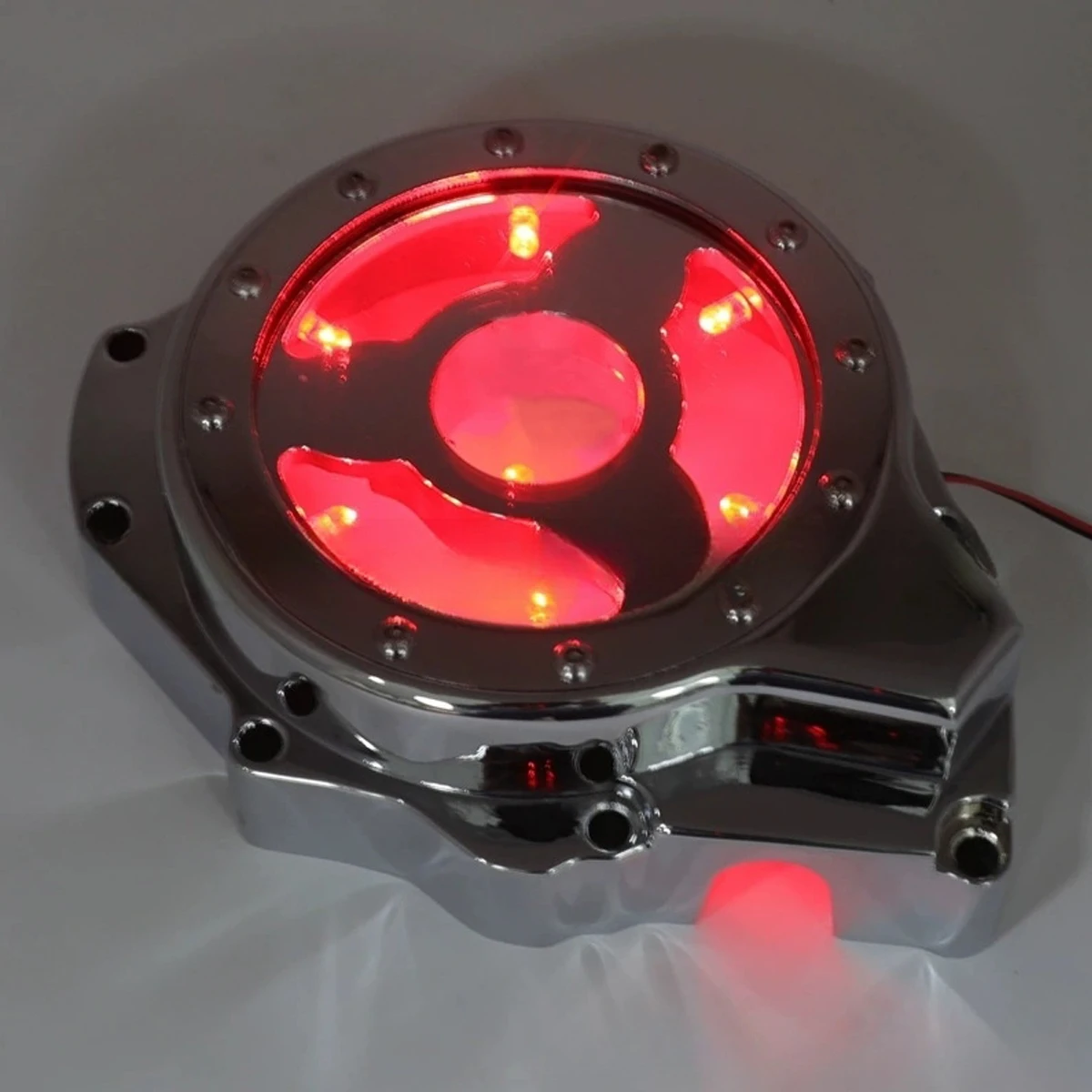 

Для Suzuki Hayabusa Gsxr1300 1998-2012 черная левая сторона хромированная крышка статора двигателя прозрачное стекло