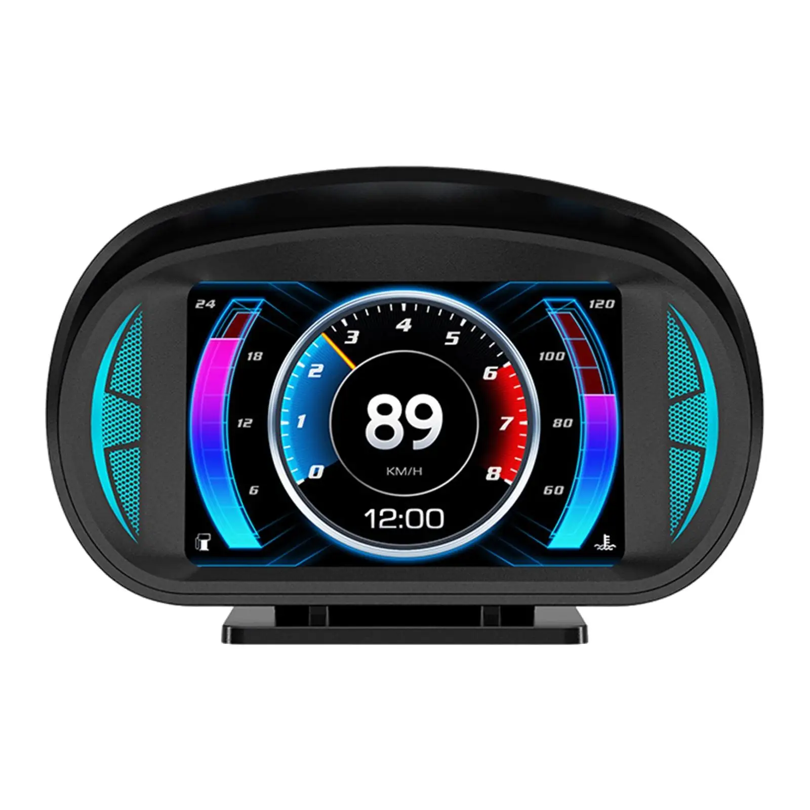

Car HUD Head up Display Voltage Overspeed Voltage Faulty Alarms Plug and Play OBD+GPS Gauge Fuel Consumption Inclinometer