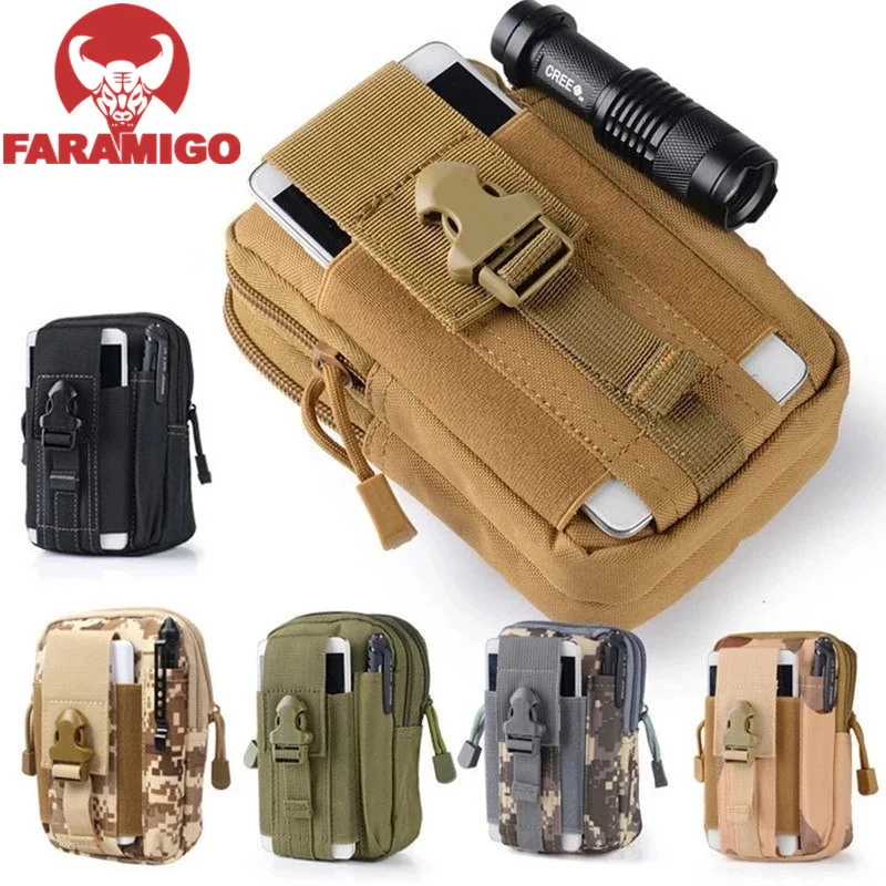 

Men Tactical Molle Pouch Belt Waist Pack Bag Small Pocket Military Waist Pack Running Pouch Travel Camping Bags Soft back