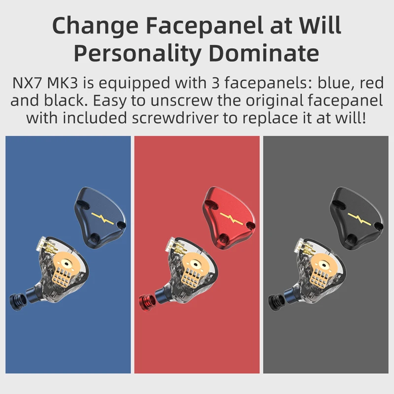 Наушники-вкладыши NiceHCK NX7 MK3 1DD + 4BA Hi-Fi сбалансированная арматура двойной